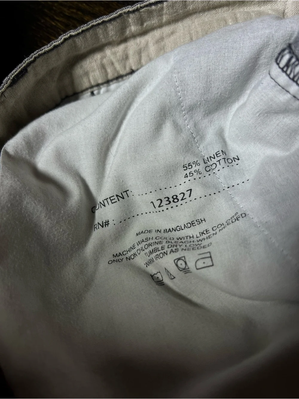 Bruno Washable Linen/Cotton Blend Gray Shorts Waist 36